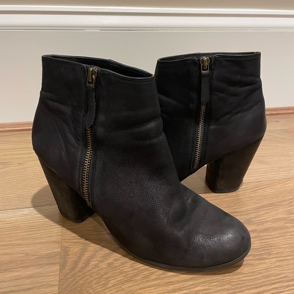 BP Nordstrom Trolley Black Ankle Boots, size 10, Stacked Heel - Picture 10 of 11